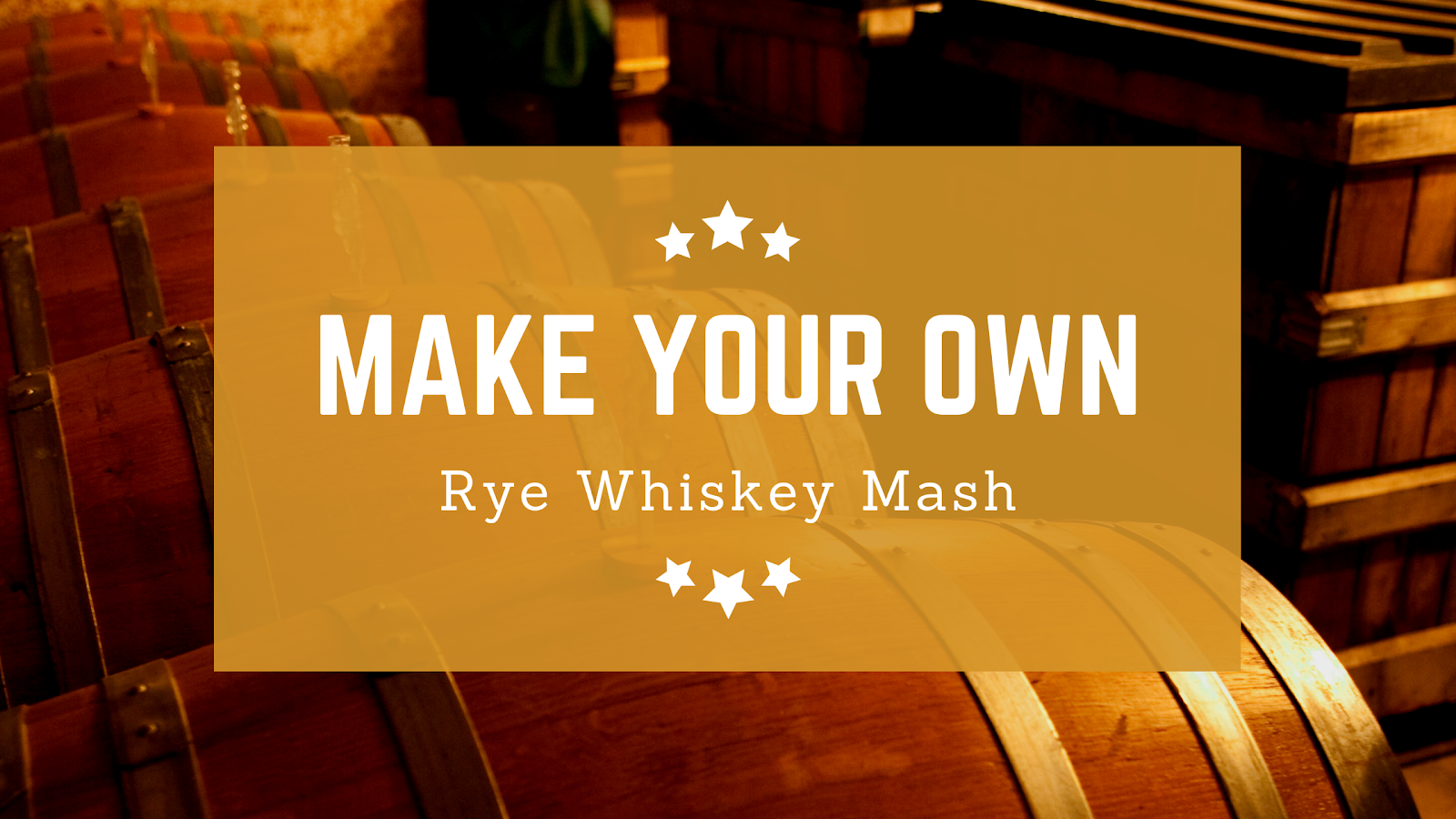 Rye Whiskey Mash Moonshine Recipe